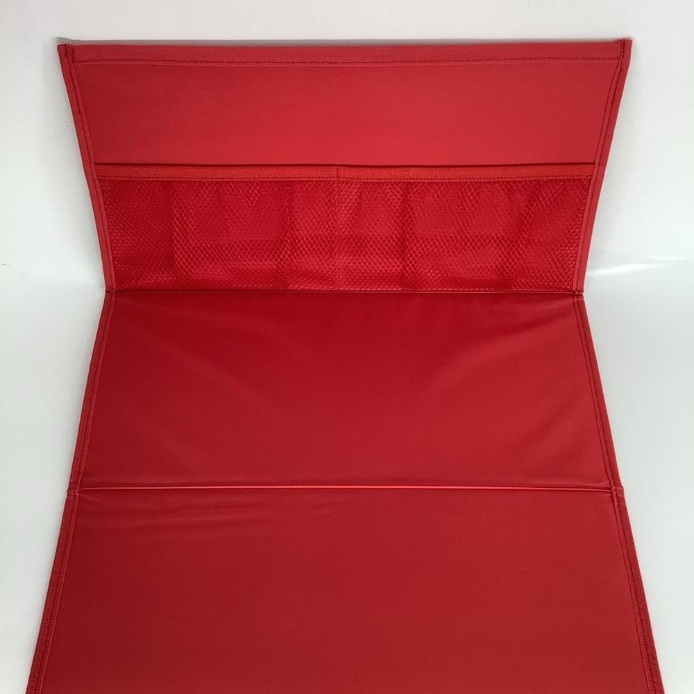 Thirty-One Red Foldable Tote Liner Mesh Pocket Organizer Bag Insert